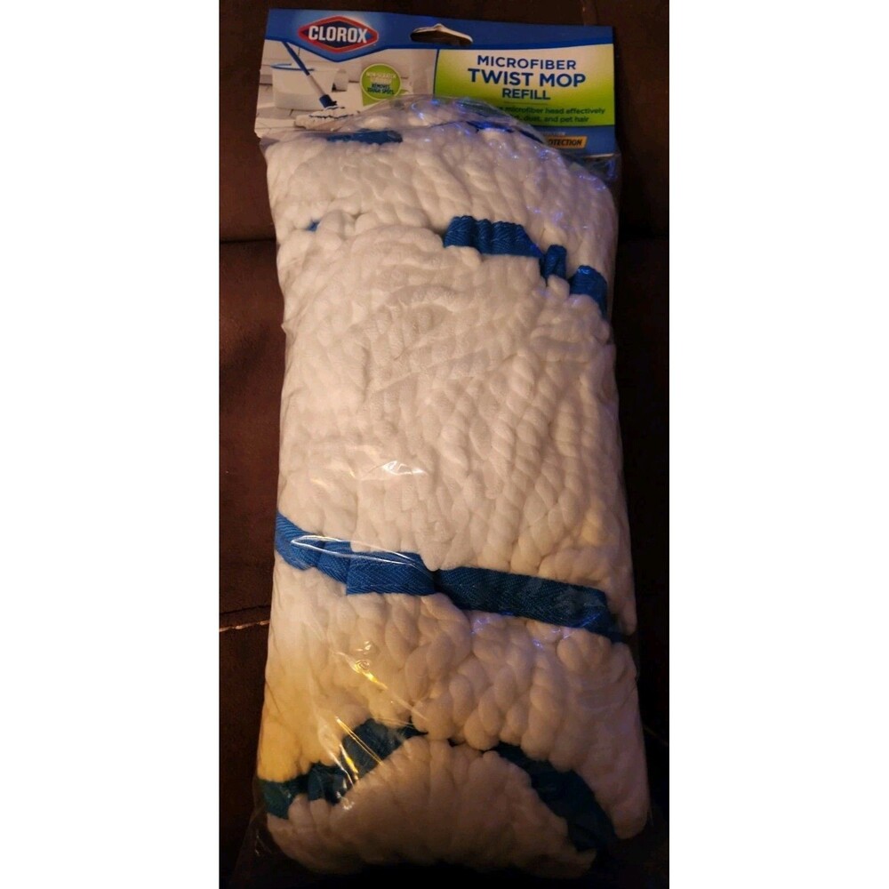 Clorox Microfiber Twist Mop Refill Antimicrobial Protection Hardwood Tile Floors